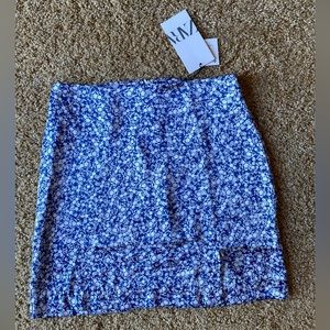 Zara Blue Floral Skirt